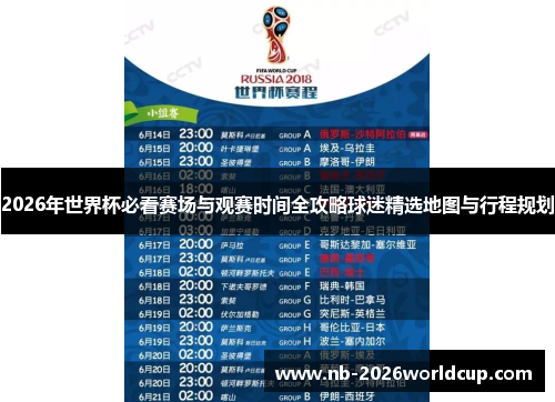 2026年世界杯必看赛场与观赛时间全攻略球迷精选地图与行程规划 2026年世界杯必看赛场与观赛时间全攻略球迷精选地图与行程规划
